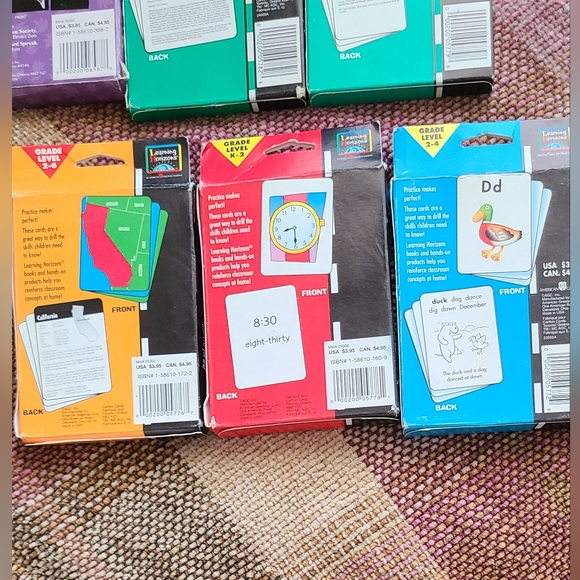 6 Educational Flash Cards Set - Picture 4 of 4